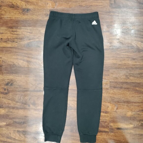 adidas 3-Stripe Long Sleeve Hoodie & Pull On Jogger Track Pants Set Black Boys S - Picture 2 of 10